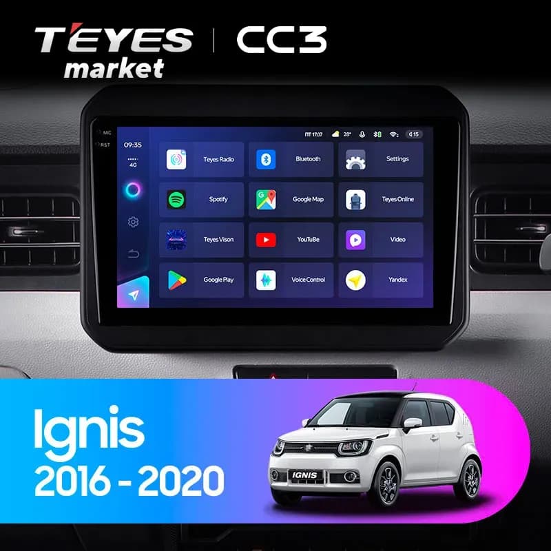Головное устройство TEYES CC3 4/32 9" для Suzuki Swift 2011-2017 - комплектация [F1]