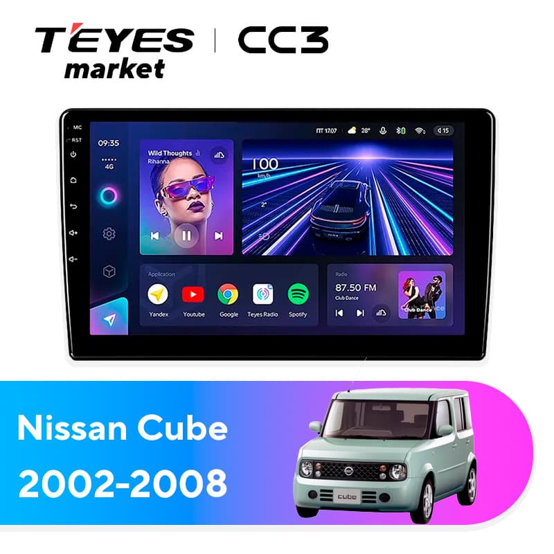 Головное устройство TEYES CC3 4/32 10.2" для Nissan Cube 2002-2008
