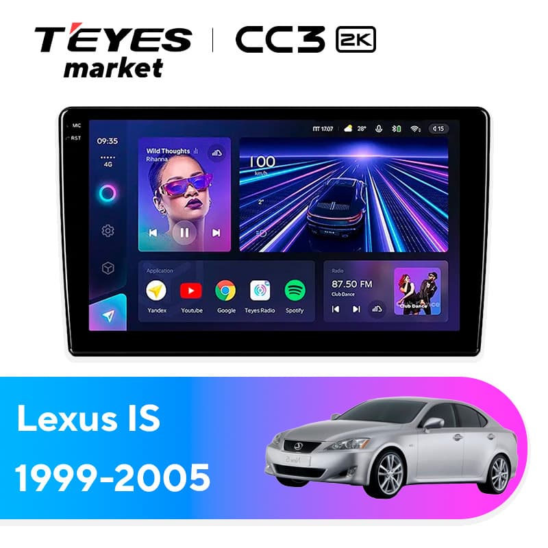 Головное устройство TEYES CC3 2K 4/32 9.5" для Lexus IS 2005-2013 - комплектация [F1 A]