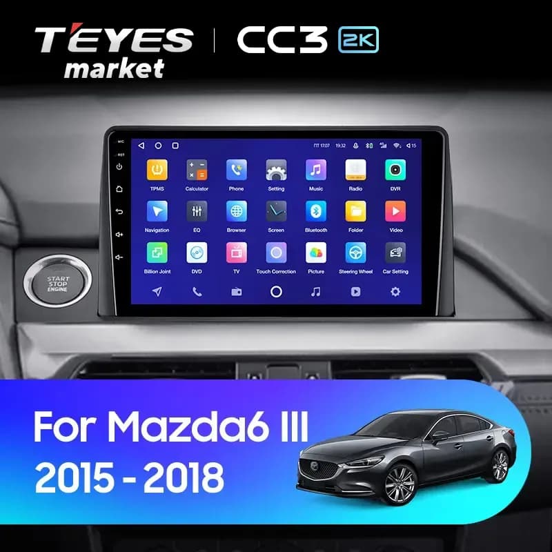 Магнитола TEYES CC3 2K 4/32 9.5" для Mazda 2 DE 2007-2014