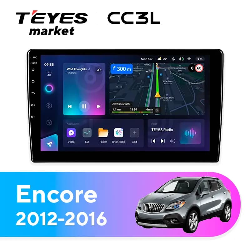 Головное устройство TEYES CC3L 4/32 9" для Opel Mokka 2012-2016