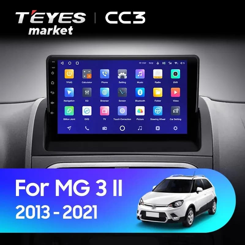 Головное устройство TEYES CC3 4/32 9" для MG 3 Cross 2012-2023 - комплектация [0 Din]