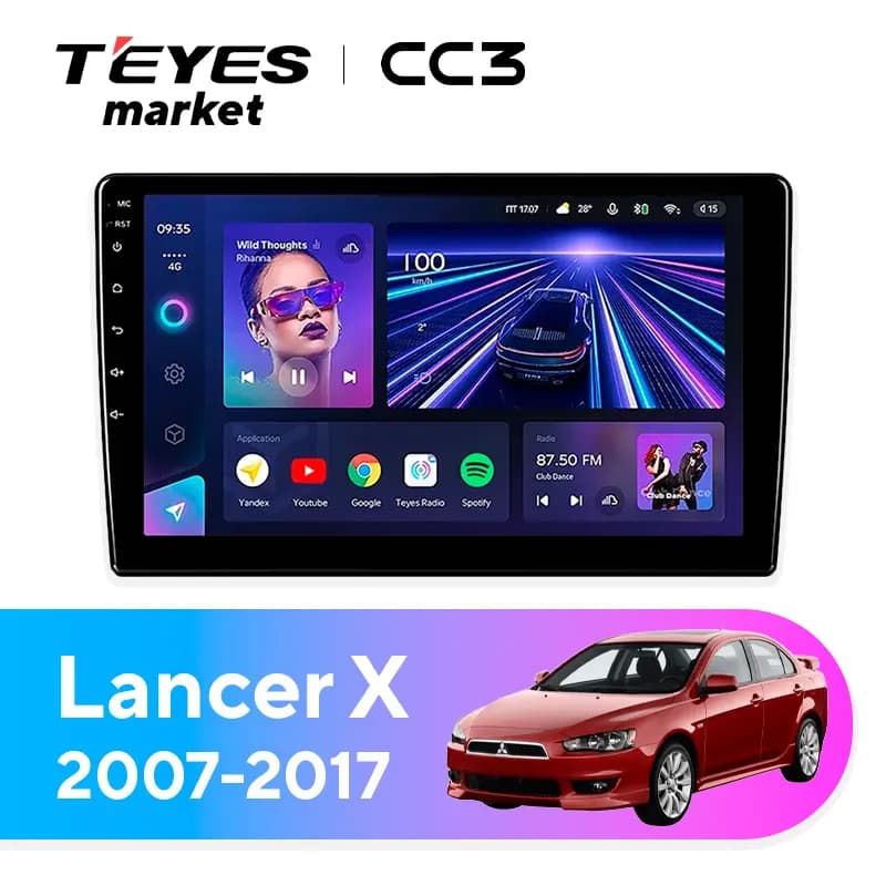 Головное устройство TEYES CC3 4/64 9" для Mitsubishi Lancer 2000-2010 - комплектация [F2]