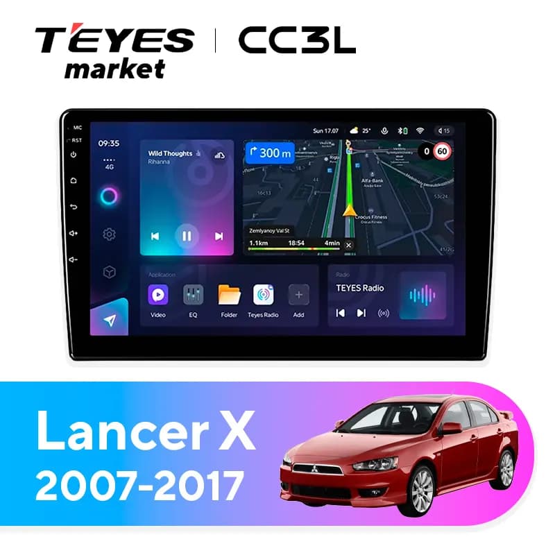 Головное устройство TEYES CC3L 4/64 9" для Mitsubishi Lancer 2000-2010 - комплектация [F3]