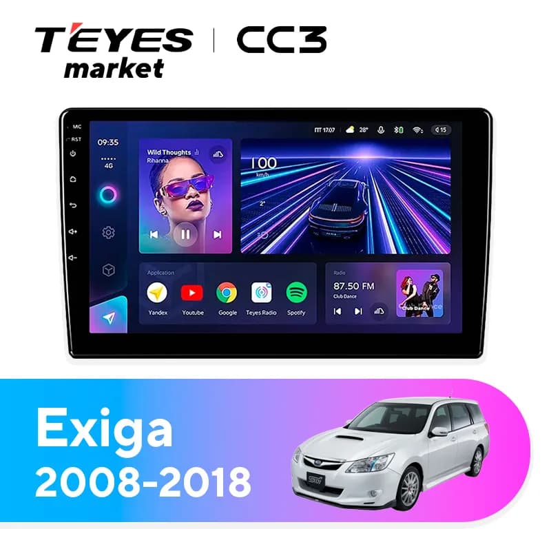 Головное устройство TEYES CC3 4/32 9" для Subaru Tribeca 2004-2014 - комплектация [1 Din]