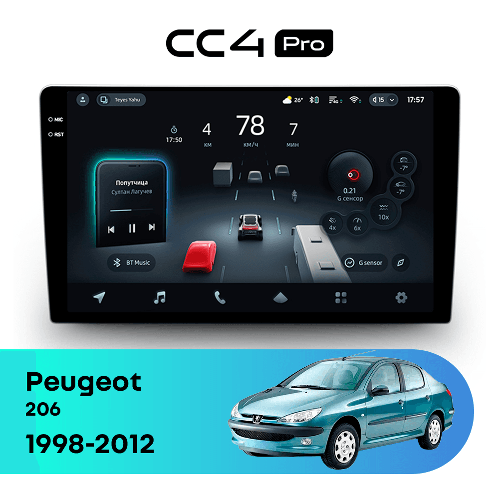 Головное устройство TEYES CC4 Pro 12/256 9.5" для Peugeot Boxer 2006-2023 - комплектация [B]