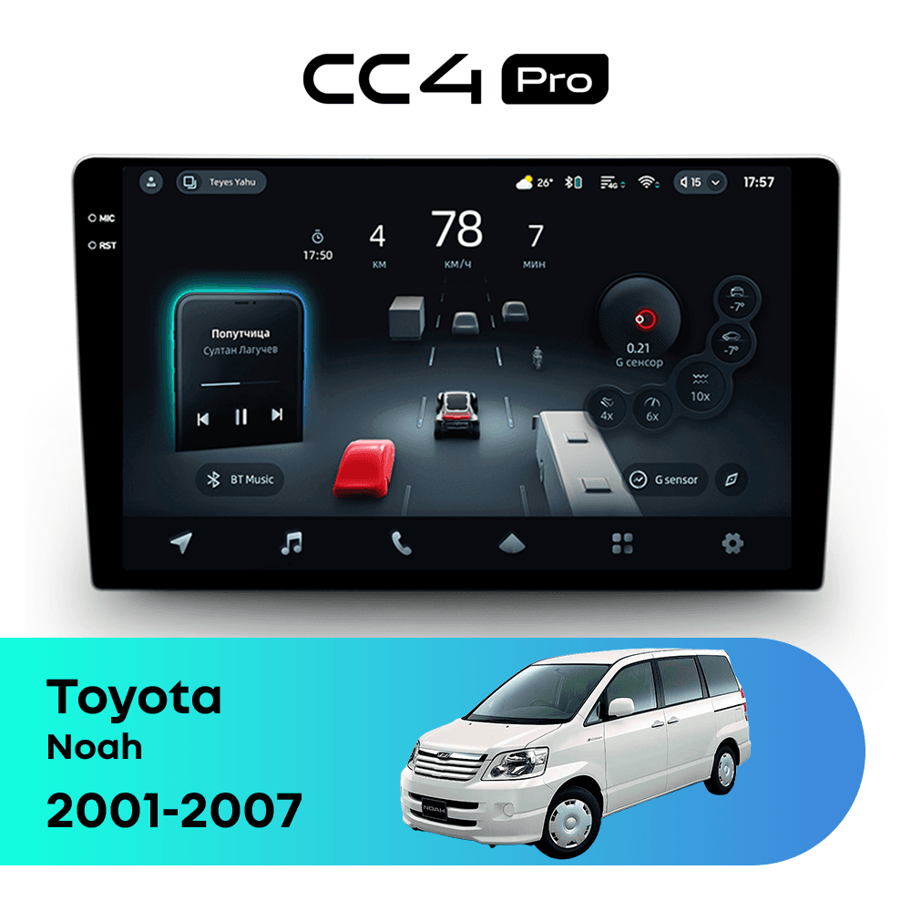 Головное устройство TEYES CC4 Pro 8/128 10.36" для Toyota Noah 2022-2023
