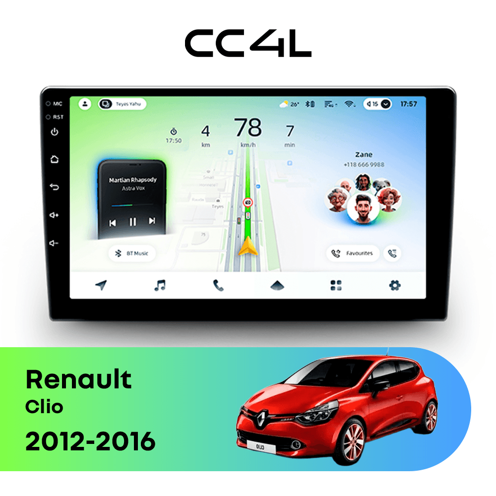 Магнитола TEYES CC4L 6/64 9" для Renault Kaptur [F1] 2016-2020