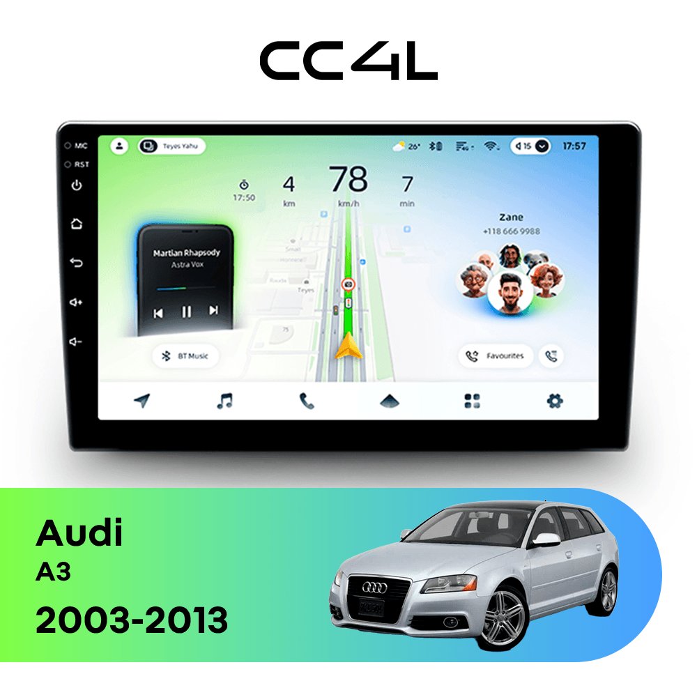 Магнитола TEYES CC4L 6/64 9" для Audi Q5 [F3 A] 2008-2017