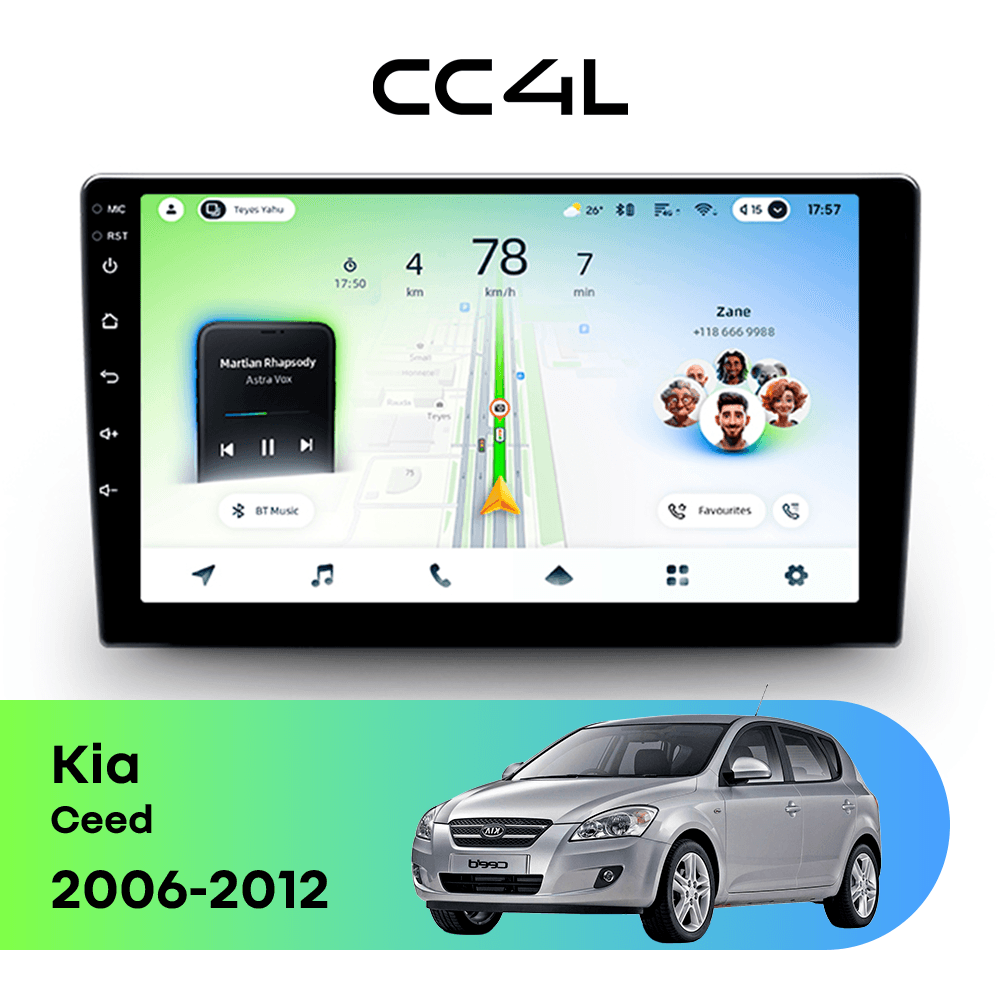 Магнитола TEYES CC4L 6/64 9" для Kia Ceed 2006-2012