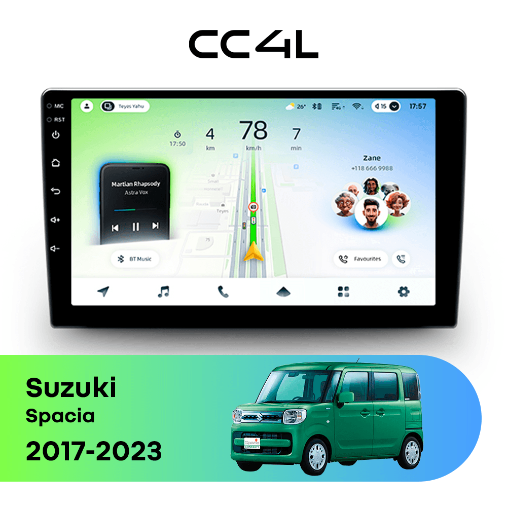Магнитола TEYES CC4L 6/64 9" для Suzuki Spacia 2017-2023