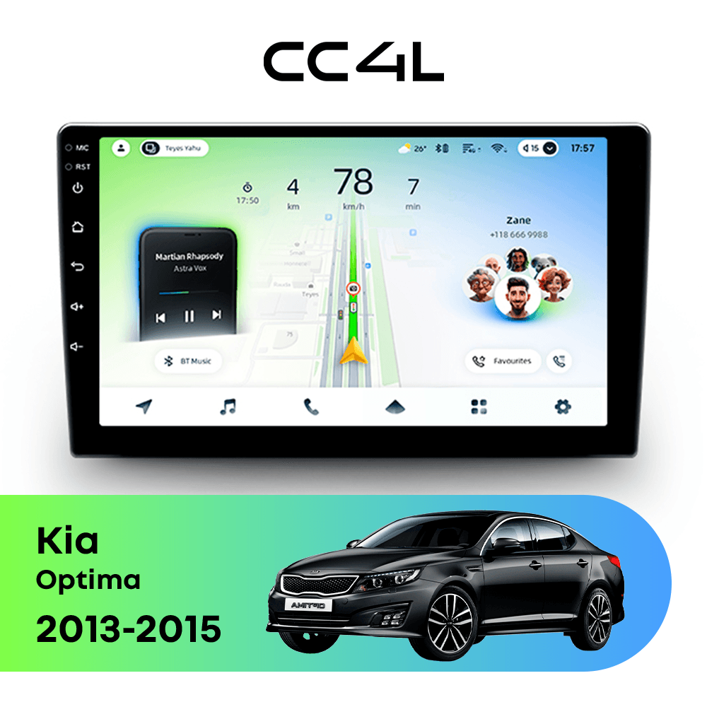 Магнитола TEYES CC4L 6/64 10.2" для Kia Optima [F1 B] 2015-2020