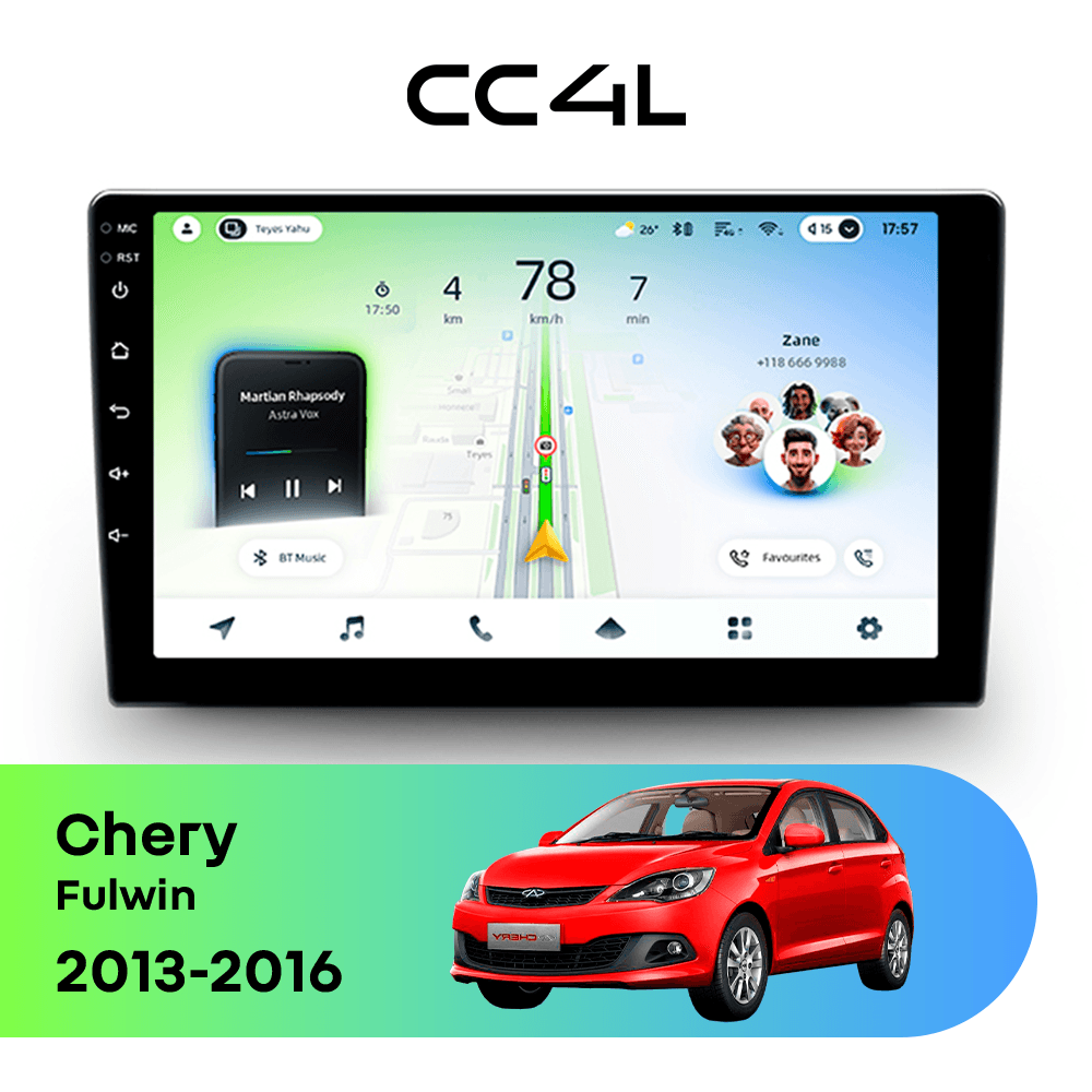 Магнитола TEYES CC4L 6/64 9" для Chery Fulwin [F2] 2013-2016