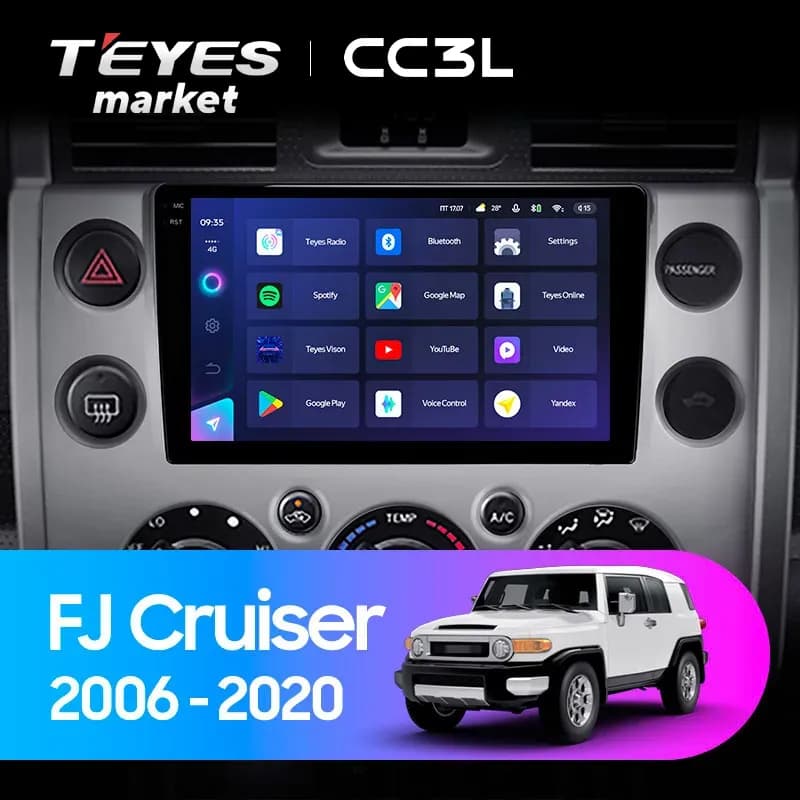 Головное устройство TEYES CC3L 4/64 9" для Toyota FJ Cruiser 2006-2023 - комплектация [F2]