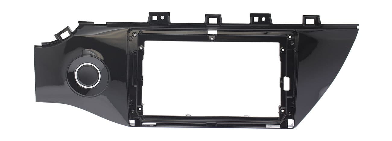 Рамка магнитолы 9" на KIA Rio, K2, KX Cross 2017-2020 c кнопкой