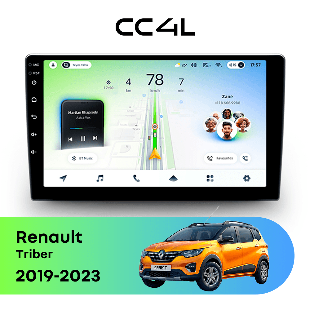 Рамка магнитолы 9" на RENAULT Triber 2019+