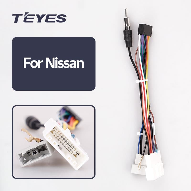 Разъем-переходник 16 pin для подключения Android магнитолы NISSAN 2006+ / SUBARU 2007+ (Qashqai J10, X-Trail T31/T32, Tiida C11, Almera G15, Note E11/E12)