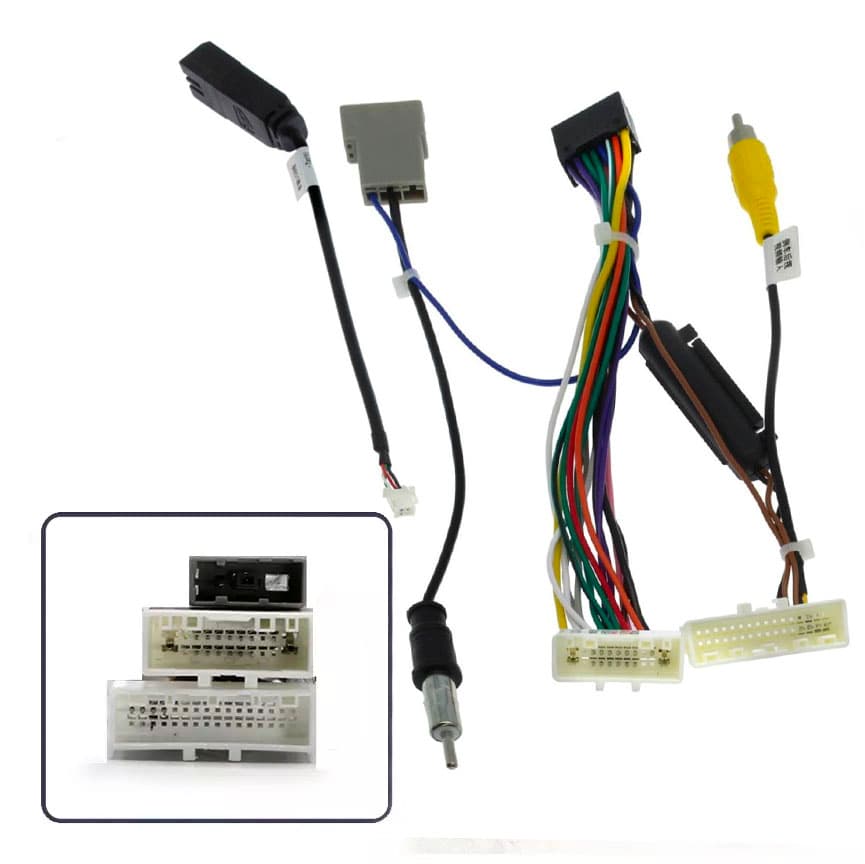 Разъем-переходник 16 pin для подключения Android магнитолы для NISSAN 2012+ (камера 5v)