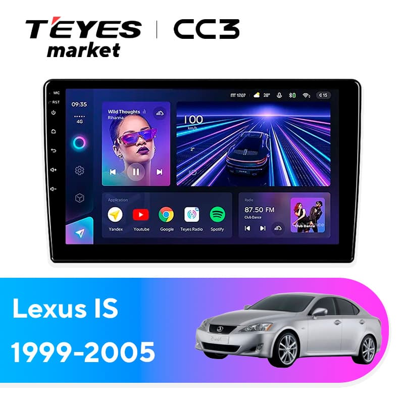 Головное устройство TEYES CC3 4/32 9" для Lexus IS 1999-2005