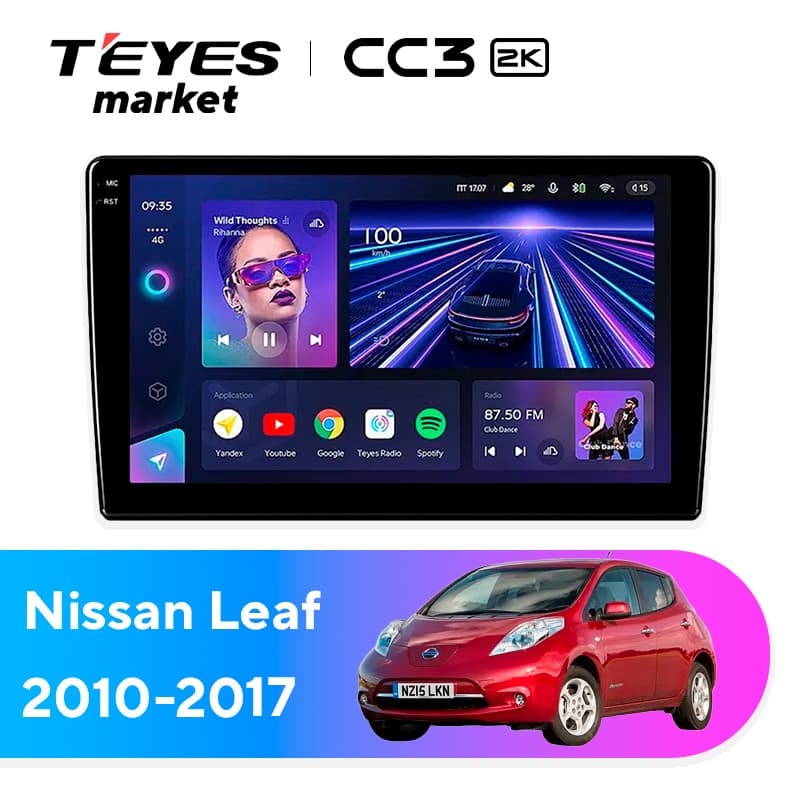 Головное устройство TEYES CC3 2K 4/32 9.5" для Nissan Leaf 2017-2023