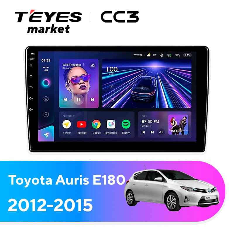 Головное устройство TEYES CC3 4/32 10.2" для Toyota Auris 2012-2015