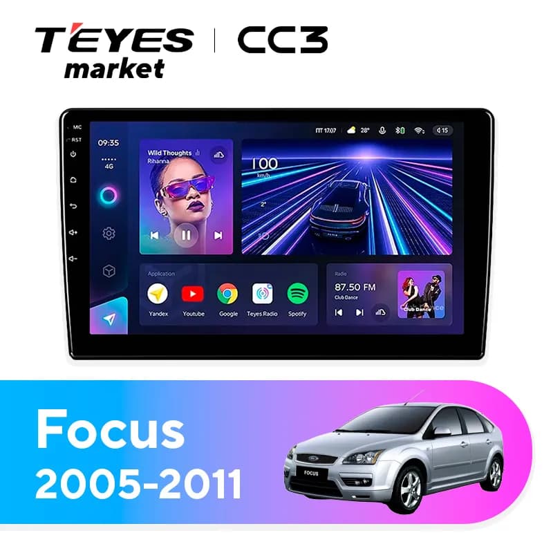 Головное устройство TEYES CC3 4/32 9" для Ford Focus 1998-2005