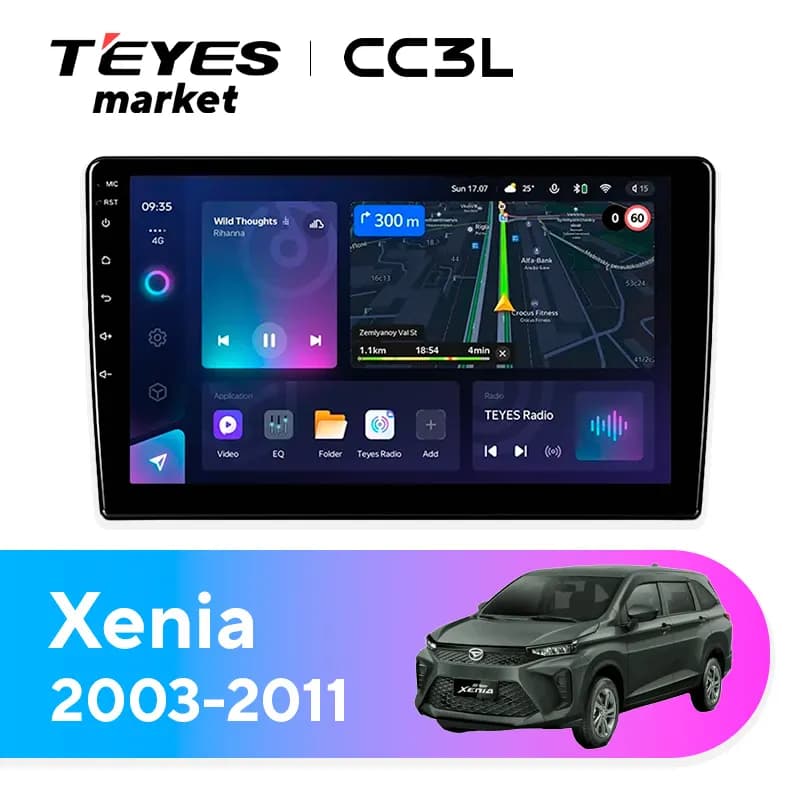Головное устройство TEYES CC3L 4/64 9" для Toyota Avanza 2011-2015