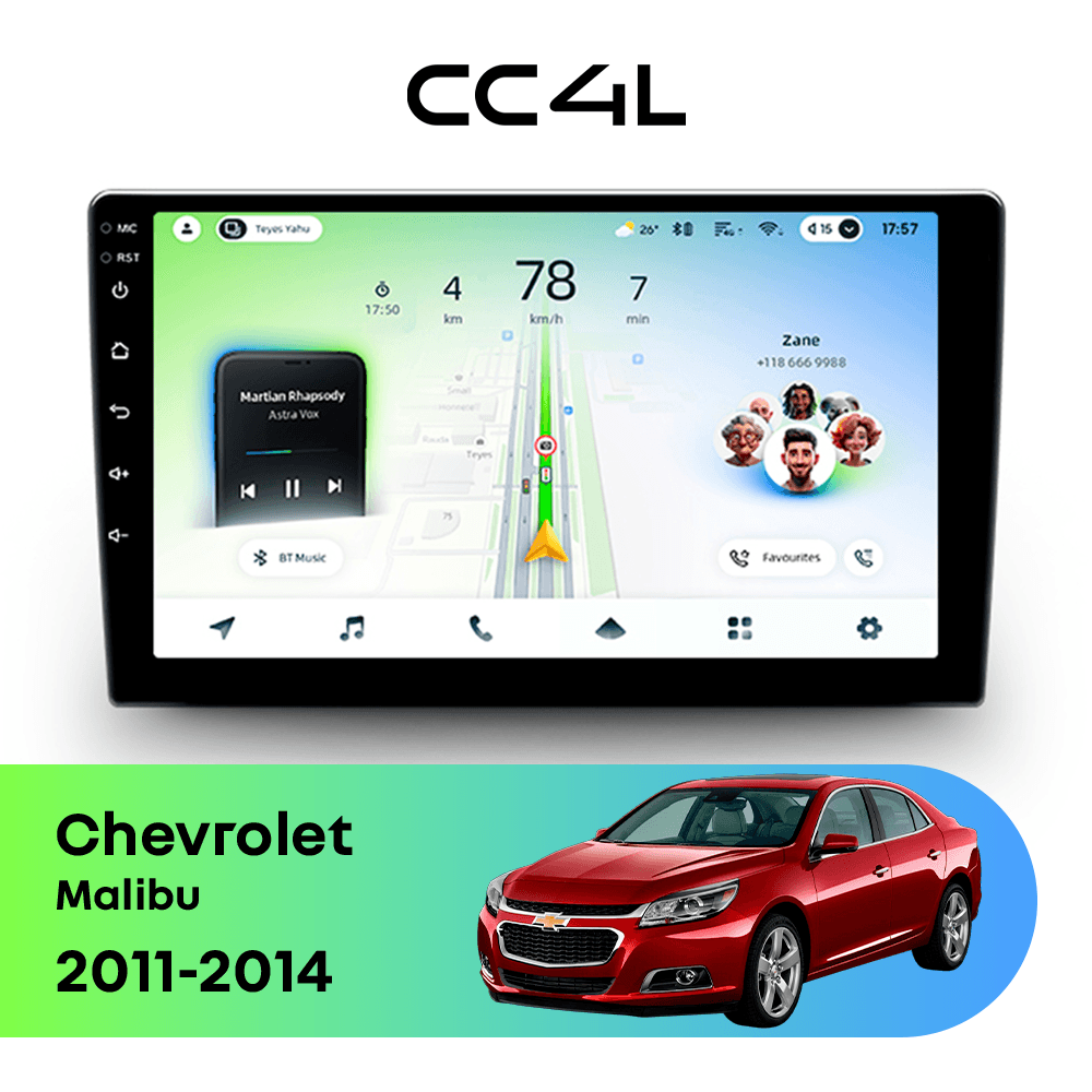 Магнитола TEYES CC4L 6/64 9" для Chevrolet Malibu 2011-2014