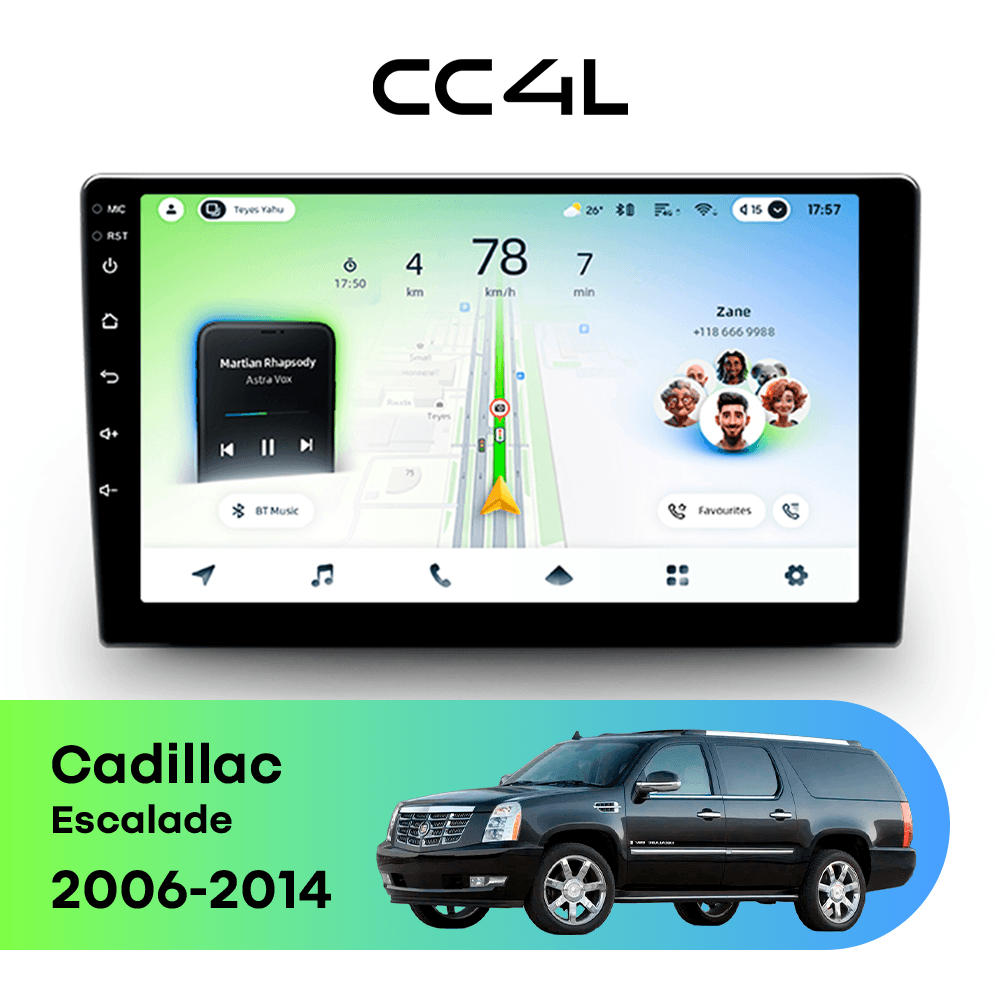 Магнитола TEYES CC4L 6/64 9" для Cadillac Escalade 2006-2014
