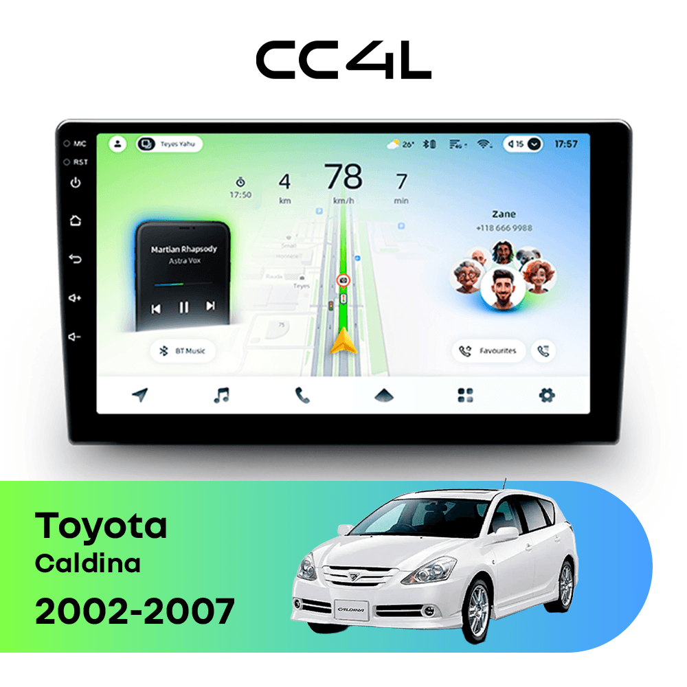 Магнитола TEYES CC4L 6/64 9" для Toyota Caldina 2002-2007