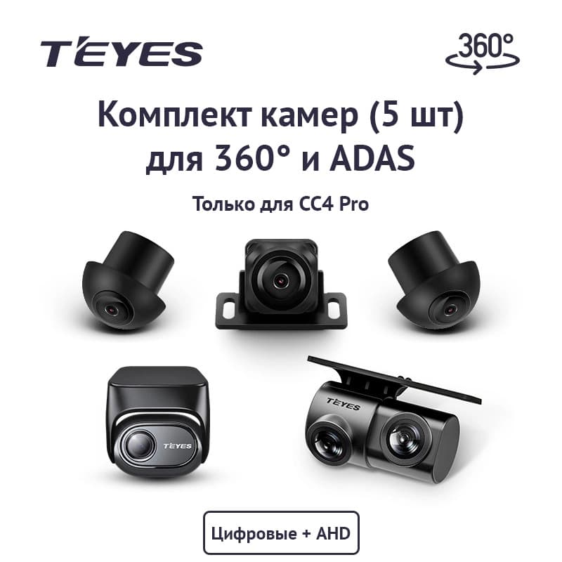 Комплект камер (5 шт) для 360° и ADAS для CC4 PRO