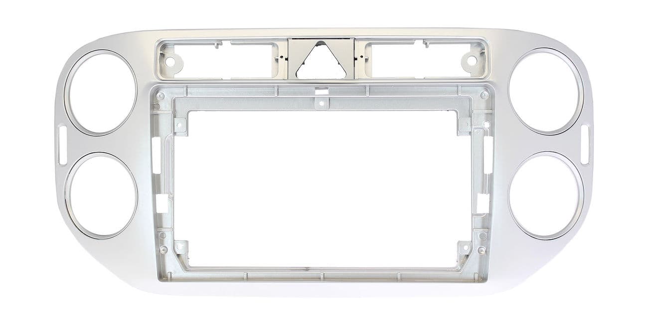 Рамка переходная для магнитолы 9.0" (цв.Серебро) на VOLKSWAGEN Tiguan 2007-2011; Golf Plus 2005-2014