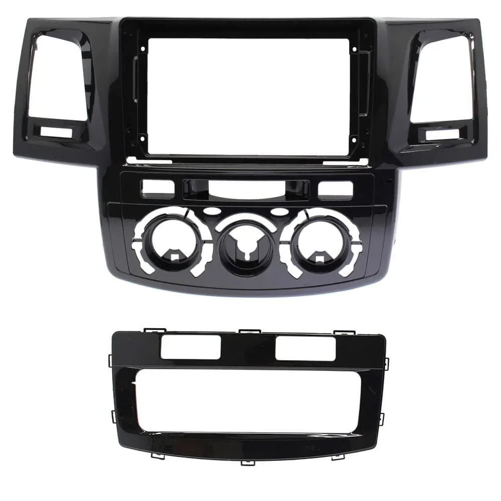 Рамка магнитолы 9" на TOYOTA Hilux, Fortuner 2005-2008 Без климат контроля