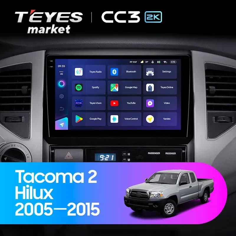 Рамка магнитолы 9" на TOYOTA Tacoma 2005-2015