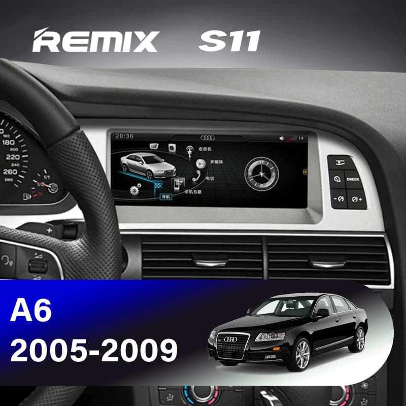 Мультимедийное устройство 8.8" Android 12 4+64 Gb для AUDI A6 2005-2009