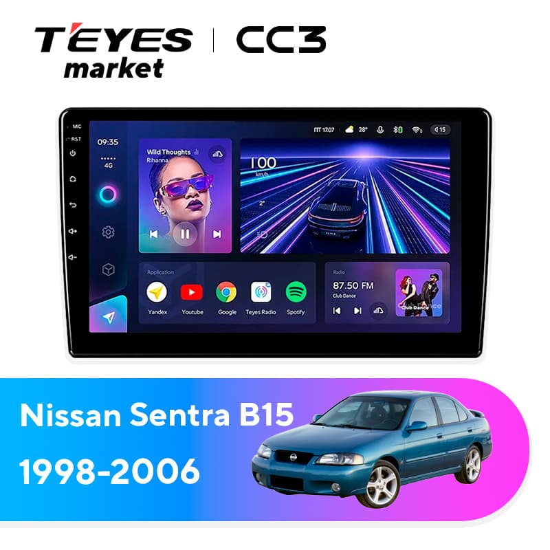 Головное устройство TEYES CC3 4/32 10.2" для Nissan Sentra 2012-2017