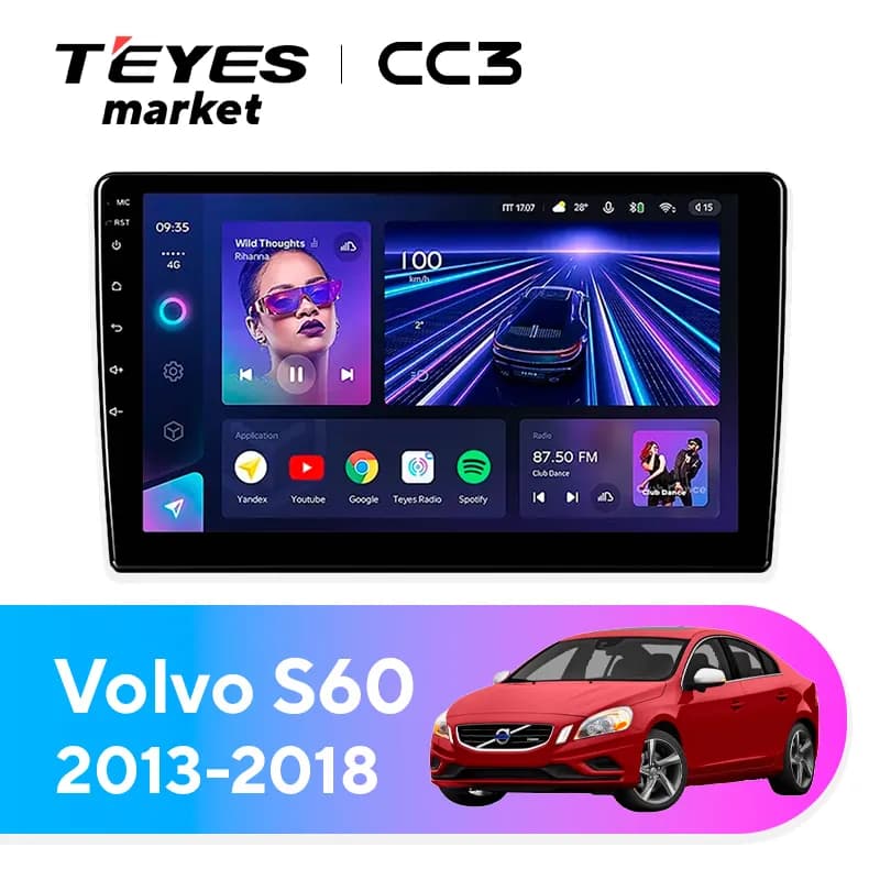 Головное устройство TEYES CC3 4/64 9" для Volvo S80 1998-2003
