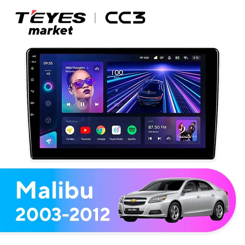 Головное устройство TEYES CC3 6/128 9" для Chevrolet Malibu 2011-2014