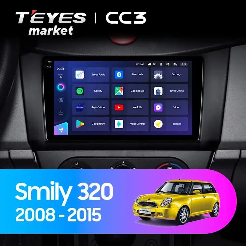 Головное устройство TEYES CC3 6/128 9" для LIFAN Smily (320) 2008-2015