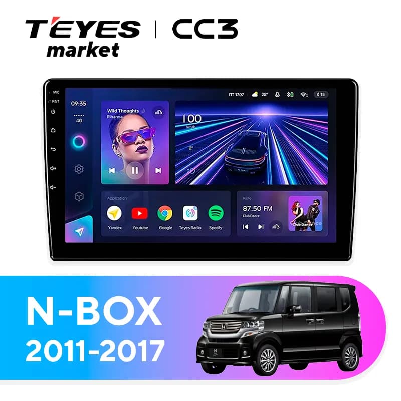 Головное устройство TEYES CC3 4/32 10.2" для Honda N-BOX 2017-2020