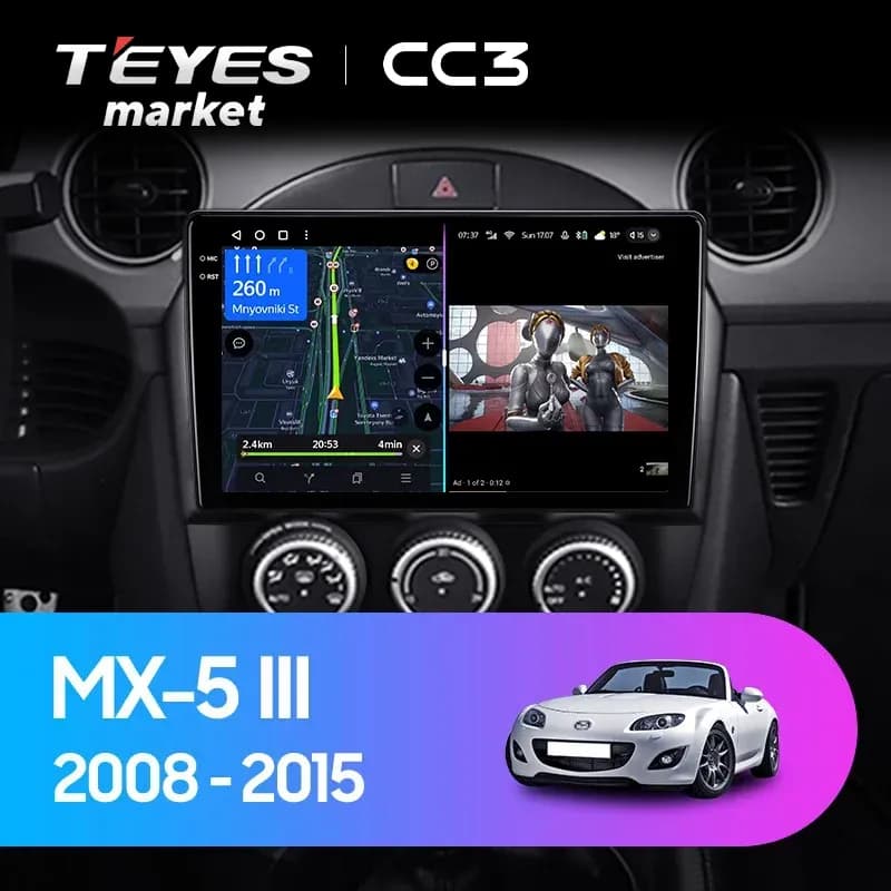 Головное устройство TEYES CC3 4/32 9" для Mazda MX-5 2005-2015