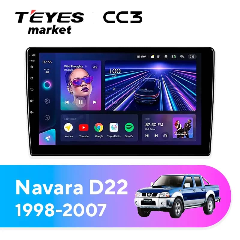 Головное устройство TEYES CC3 4/32 10.2" для Nissan Navara 1998-2007