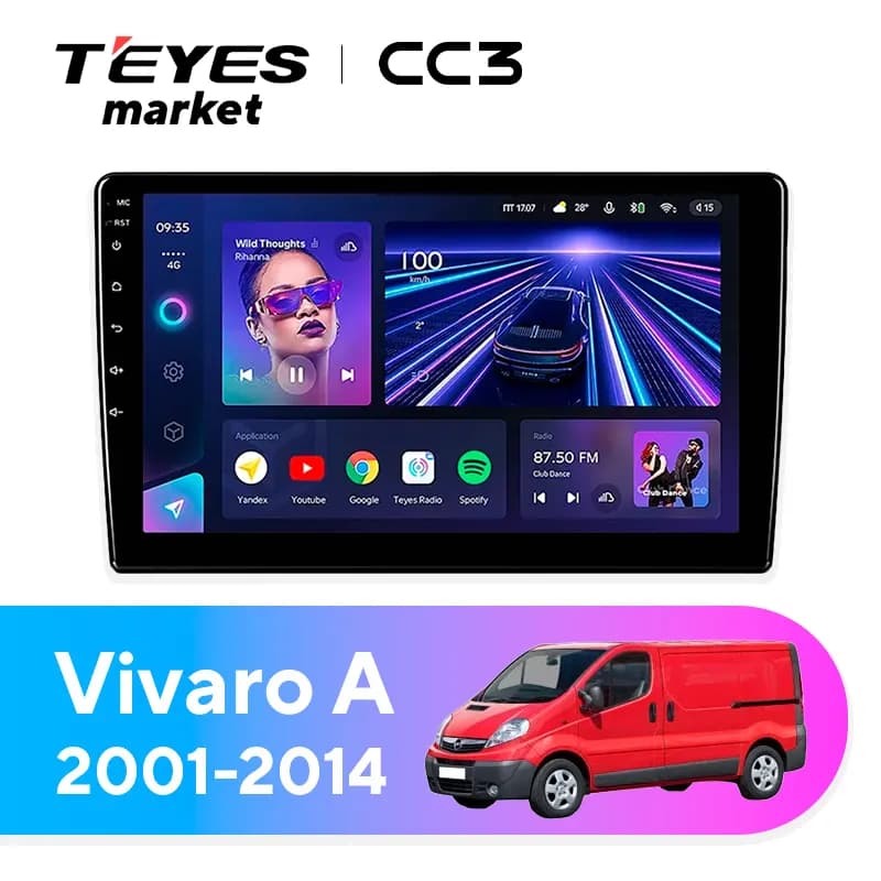 Головное устройство TEYES CC3 4/32 9" для Renault Trafic 2014-2022