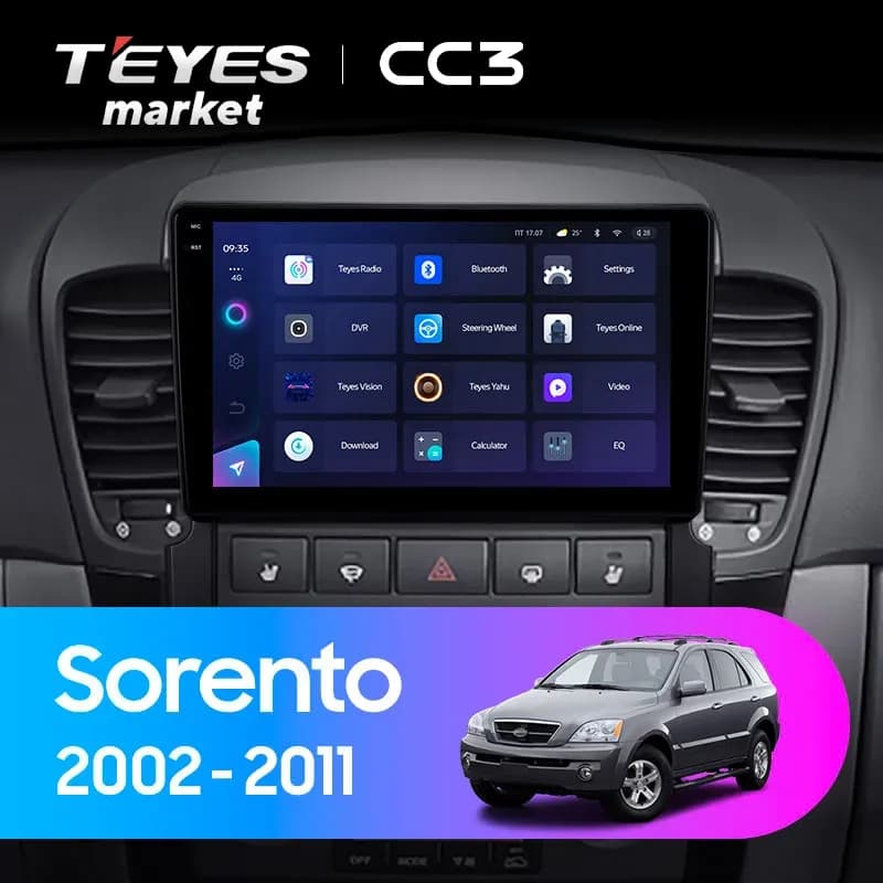 Головное устройство TEYES CC3 4/64 9" для Kia Sorento 2002-2011