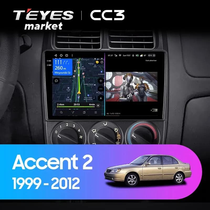 Головное устройство TEYES CC3 4/32 9" для Hyundai Sonata 2004-2010