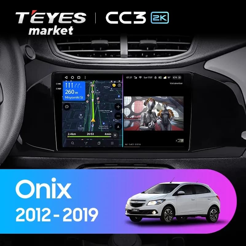 Головное устройство TEYES CC3 2K 360 6/128 9.5" для Chevrolet Onix 2012-2019