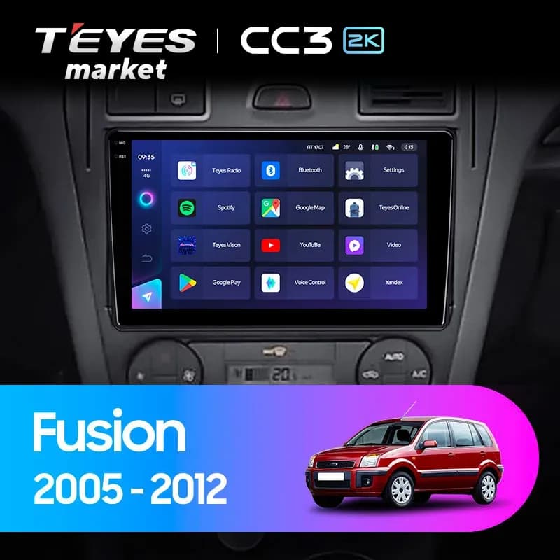 Головное устройство TEYES CC3 2K 360 6/128 10.36" для Ford Fusion 2005-2012