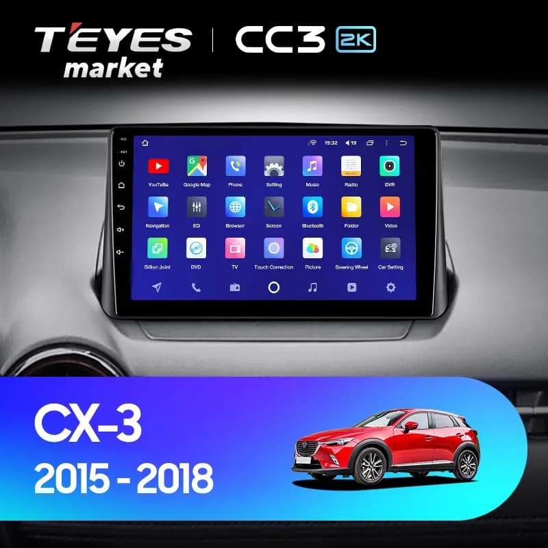 Головное устройство TEYES CC3 2K 360 6/128 10.36" для Mazda CX-9 2006-2016