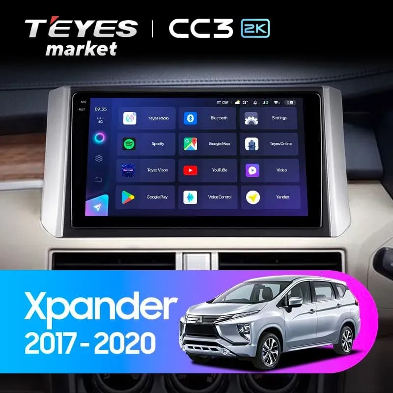 Головное устройство TEYES CC3 2K 360 6/128 10.36" для Mitsubishi Xpander 2022-2024