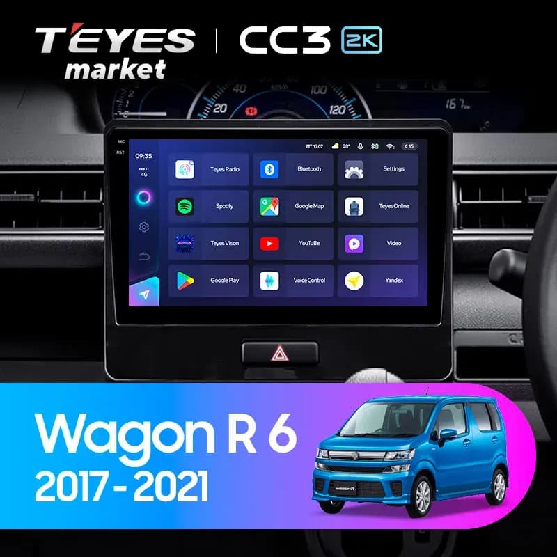 Головное устройство TEYES CC3 2K 360 6/128 10.36" для Suzuki Wagon R 2017-2023